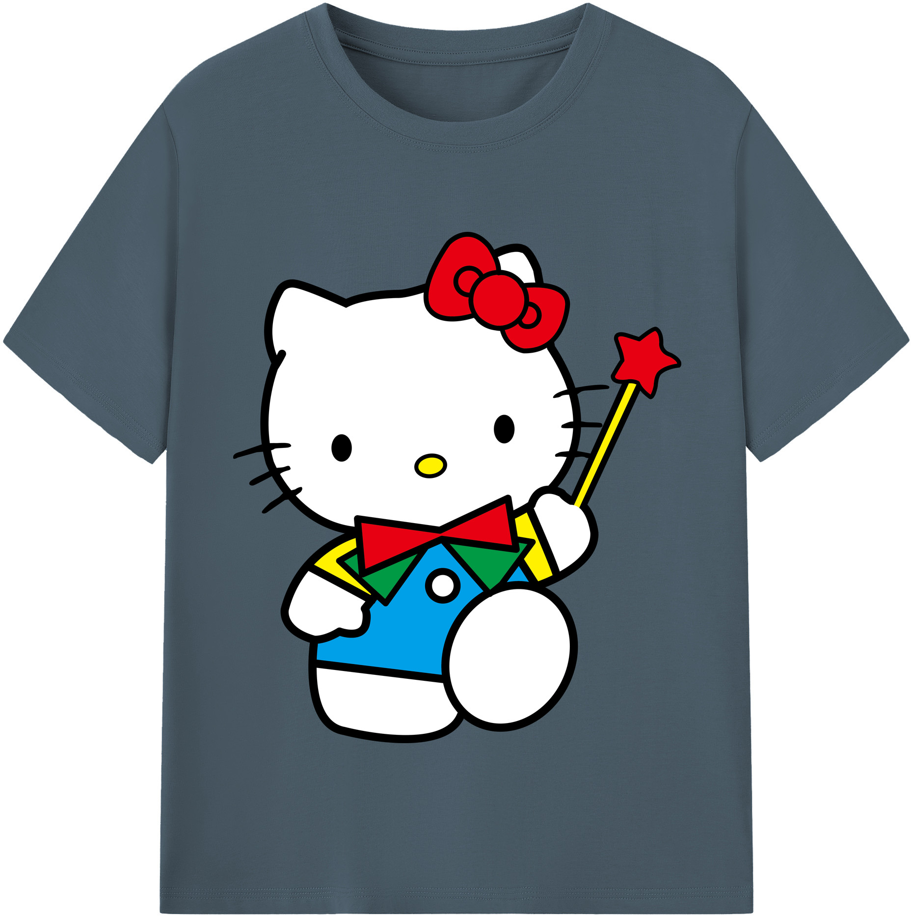 （画像用） Hello Kitty ハローキティ 綿100％半袖Tシャツ（フロントプリント）